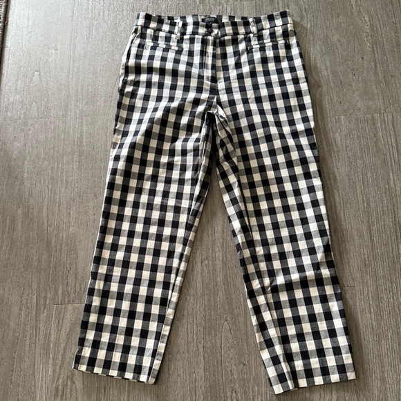 Ann Taylor Black and White Buffalo Check Pants NWOT - Picture 1 of 13